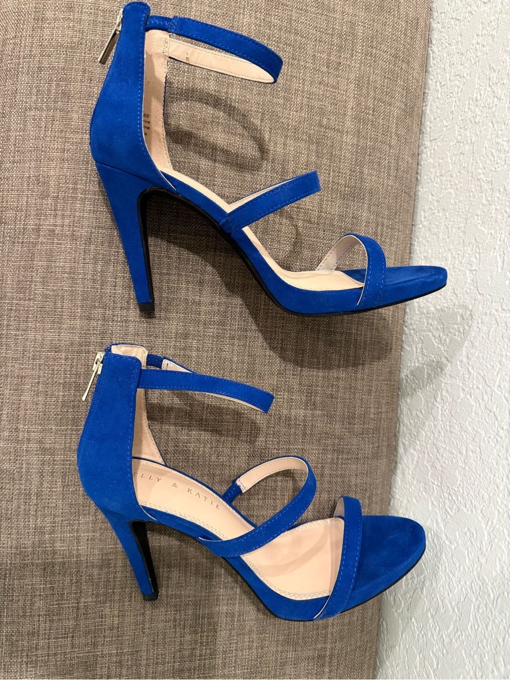 Royal Blue Strappy High Heels